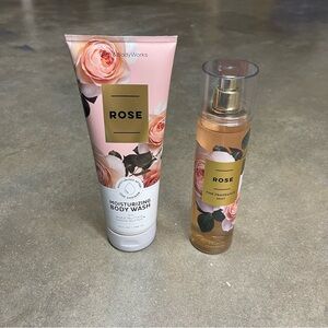 Bath & Body Works Rose Moisturizing Body Wash & Fragrance Mist Set